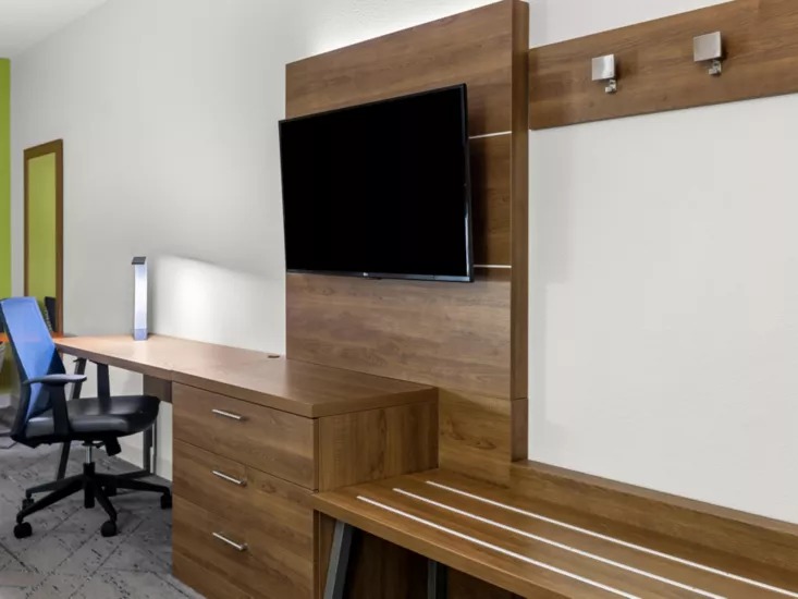 Modern guest room interior view